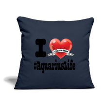 Load image into Gallery viewer, Aquarius - IHeart Pillow Cover - navy