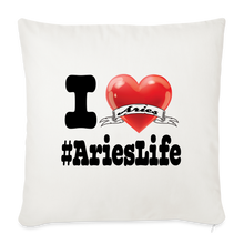 Load image into Gallery viewer, Aries - iHeart Throw Pillow Cover - natural white