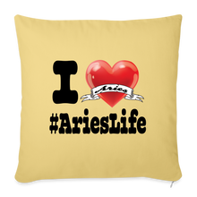 Load image into Gallery viewer, Aries - iHeart Throw Pillow Cover - washed yellow