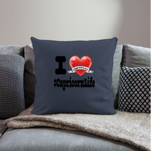 Load image into Gallery viewer, Capricorn - Throw Pillow Cover - navy