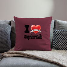 Load image into Gallery viewer, Capricorn - Throw Pillow Cover - burgundy