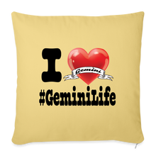 Load image into Gallery viewer, Gemini - Throw Pillow Cover - washed yellow