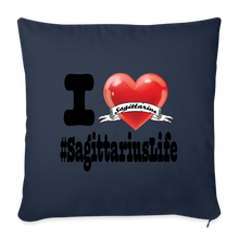 Load image into Gallery viewer, Sagittarius - iHeart Throw Pillow Cover - navy
