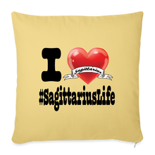 Load image into Gallery viewer, Sagittarius - iHeart Throw Pillow Cover - washed yellow