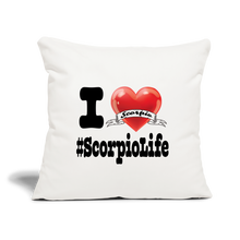 Load image into Gallery viewer, Scorpio - iHeart Throw Pillow Cover - natural white