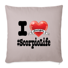 Load image into Gallery viewer, Scorpio - iHeart Throw Pillow Cover - light taupe