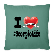 Load image into Gallery viewer, Scorpio - iHeart Throw Pillow Cover - cypress green