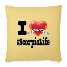 Load image into Gallery viewer, Scorpio - iHeart Throw Pillow Cover - washed yellow
