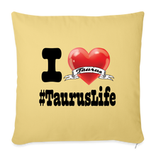 Load image into Gallery viewer, Taurus - iHeart Throw Pillow Cover - washed yellow