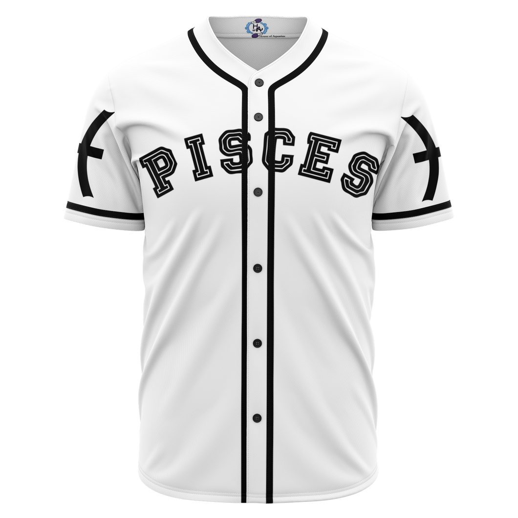 Pisces - White Baseball Jersey