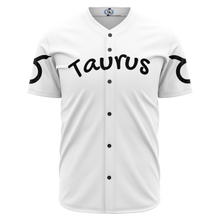 Load image into Gallery viewer, Taurus - White Baseball Jersey