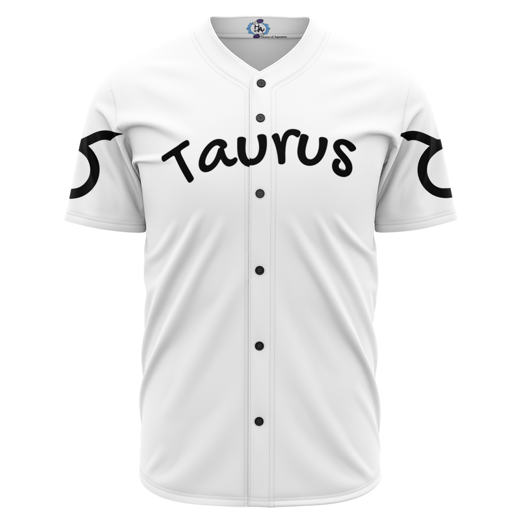 Taurus - White Baseball Jersey