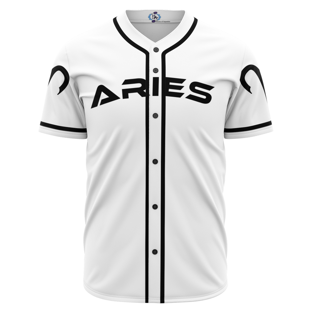 Aries - White Baseball Jersey