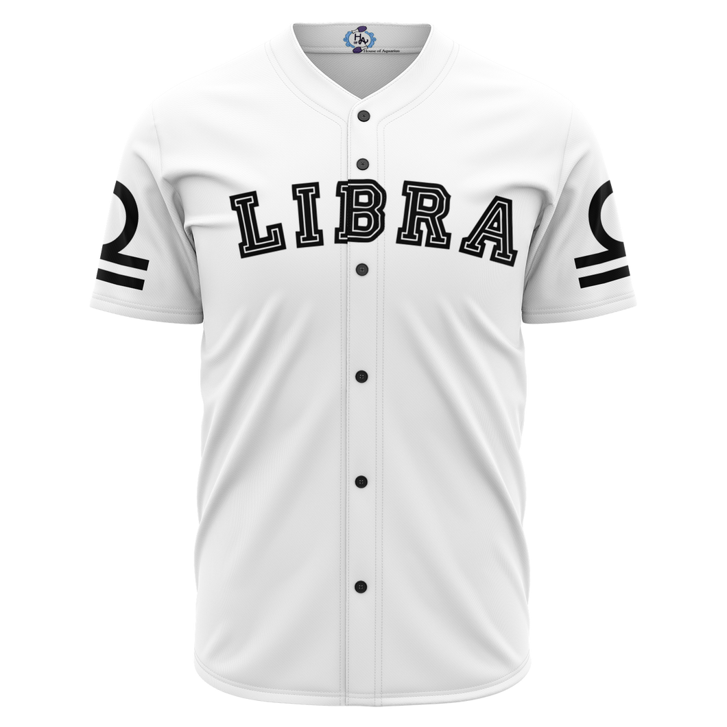 Libra - White Baseball Jersey