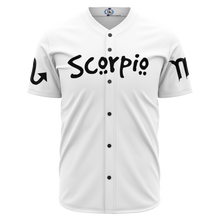 Load image into Gallery viewer, Scorpio - White Baseball Jersey