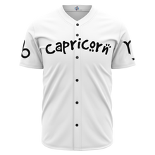 Load image into Gallery viewer, Capricorn- White Baseball Jersey