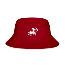 Load image into Gallery viewer, Sagittarius - Bucket Hat - red