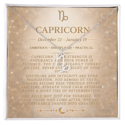 Capricorn Zodiac Necklace