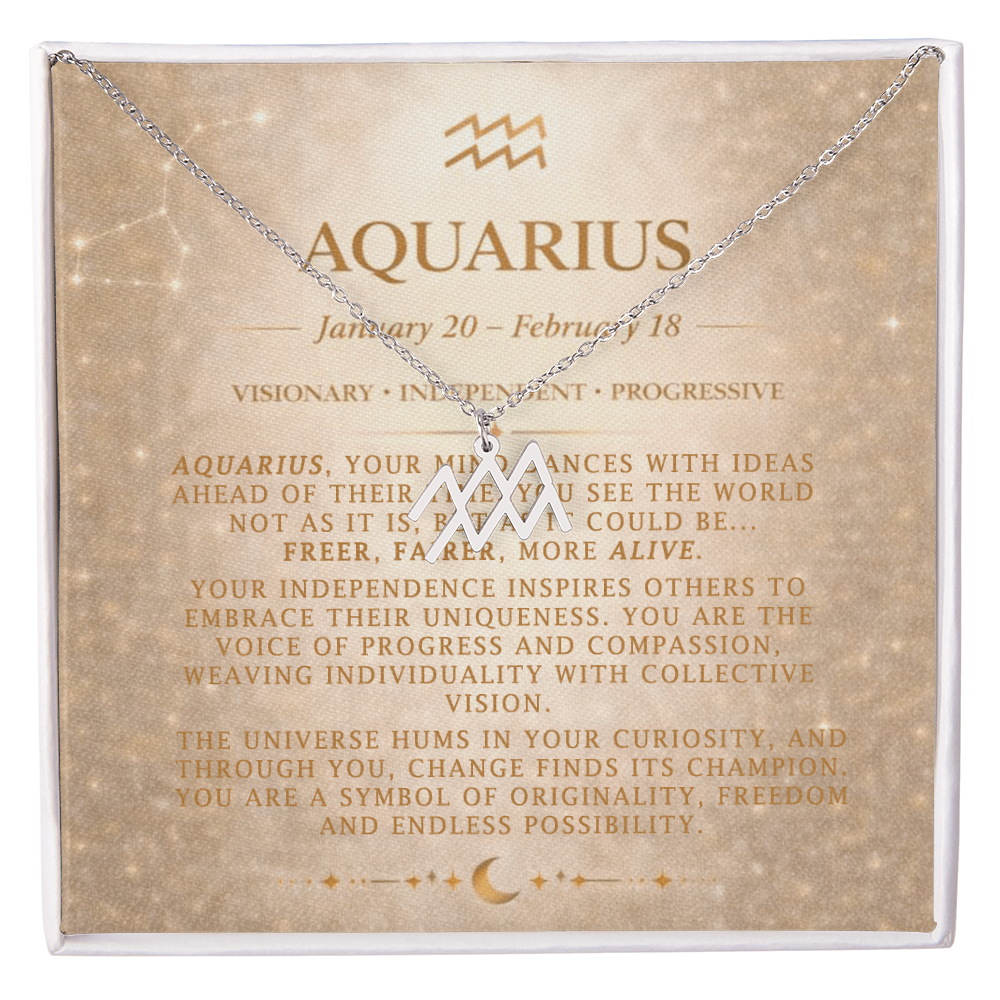 Aquarius Zodiac Necklace