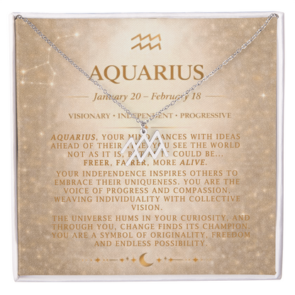 Aquarius Zodiac Necklace