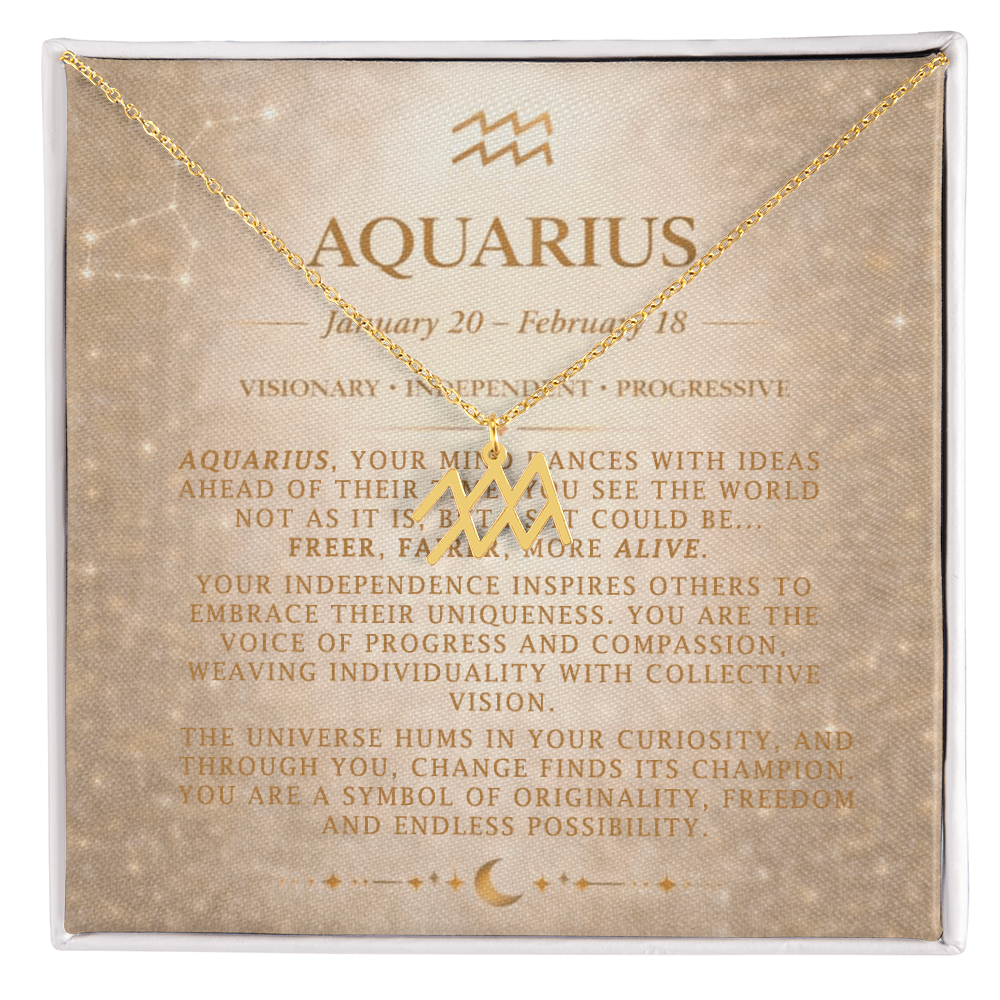 Aquarius Zodiac Necklace