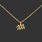 Aquarius Zodiac Necklace