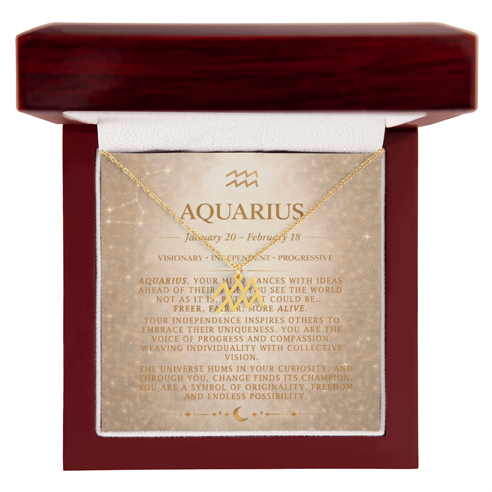 Aquarius Zodiac Necklace