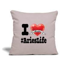 Load image into Gallery viewer, Aries - iHeart Throw Pillow Cover - light taupe
