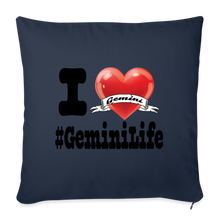 Load image into Gallery viewer, Gemini - Throw Pillow Cover - navy
