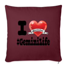 Load image into Gallery viewer, Gemini - Throw Pillow Cover - burgundy
