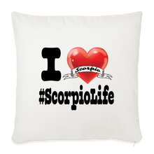 Load image into Gallery viewer, Scorpio - iHeart Throw Pillow Cover - natural white
