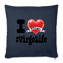 Load image into Gallery viewer, Virgo - iHeart Throw Pillow Cover - navy
