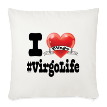 Load image into Gallery viewer, Virgo - iHeart Throw Pillow Cover - natural white
