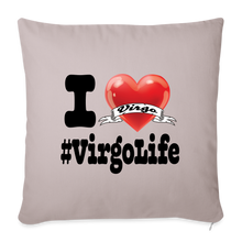 Load image into Gallery viewer, Virgo - iHeart Throw Pillow Cover - light taupe
