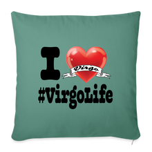 Load image into Gallery viewer, Virgo - iHeart Throw Pillow Cover - cypress green
