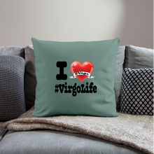 Load image into Gallery viewer, Virgo - iHeart Throw Pillow Cover - cypress green
