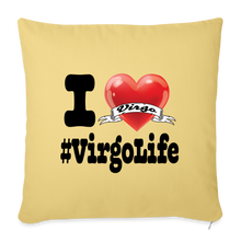 Load image into Gallery viewer, Virgo - iHeart Throw Pillow Cover - washed yellow
