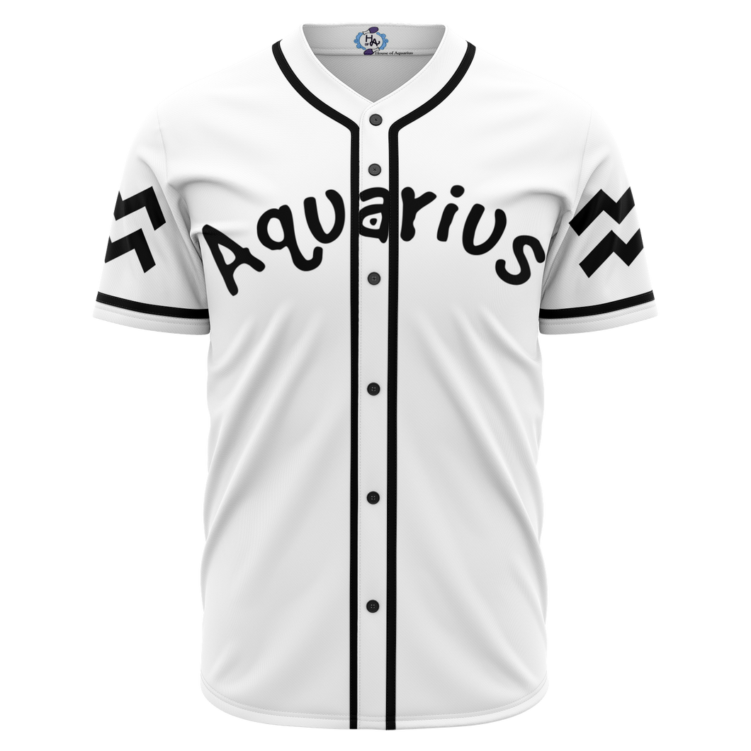 Aquarius - White Baseball Jersey