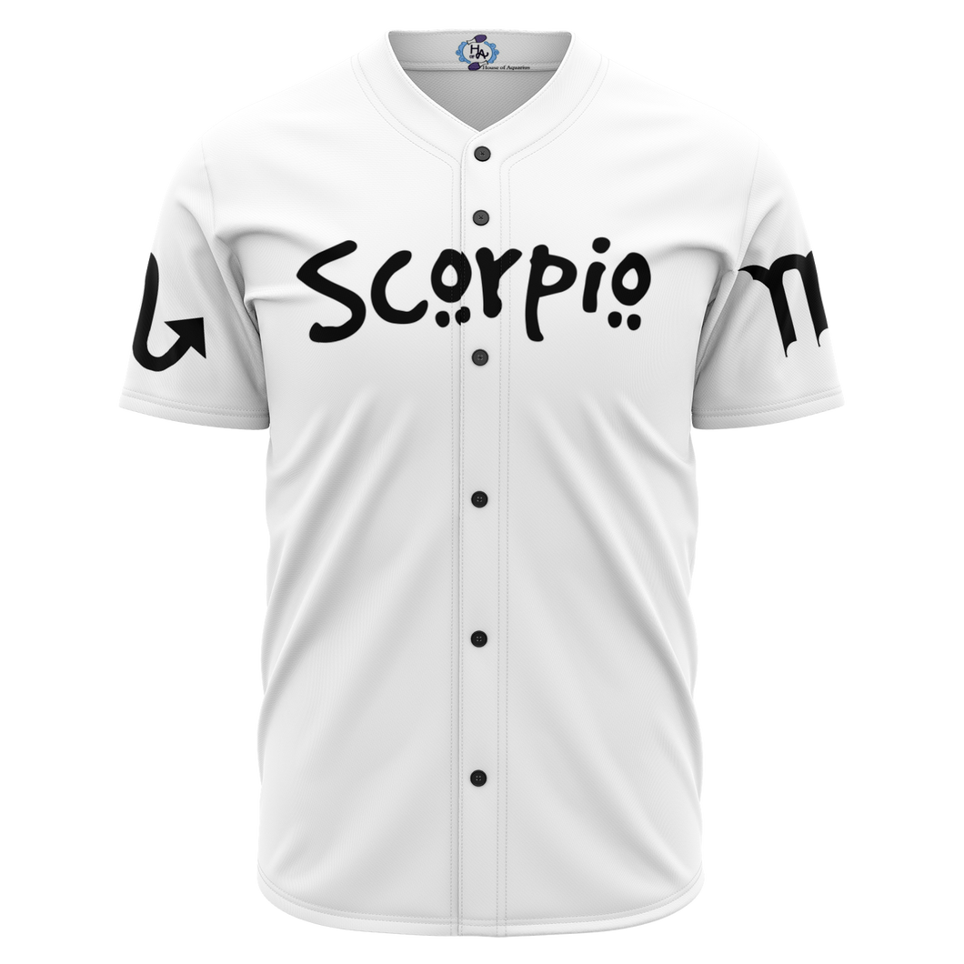 Scorpio - White Baseball Jersey