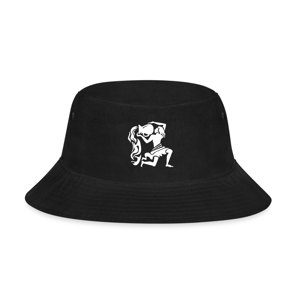 Aquarius - Water Bearer Bucket Hat - black
